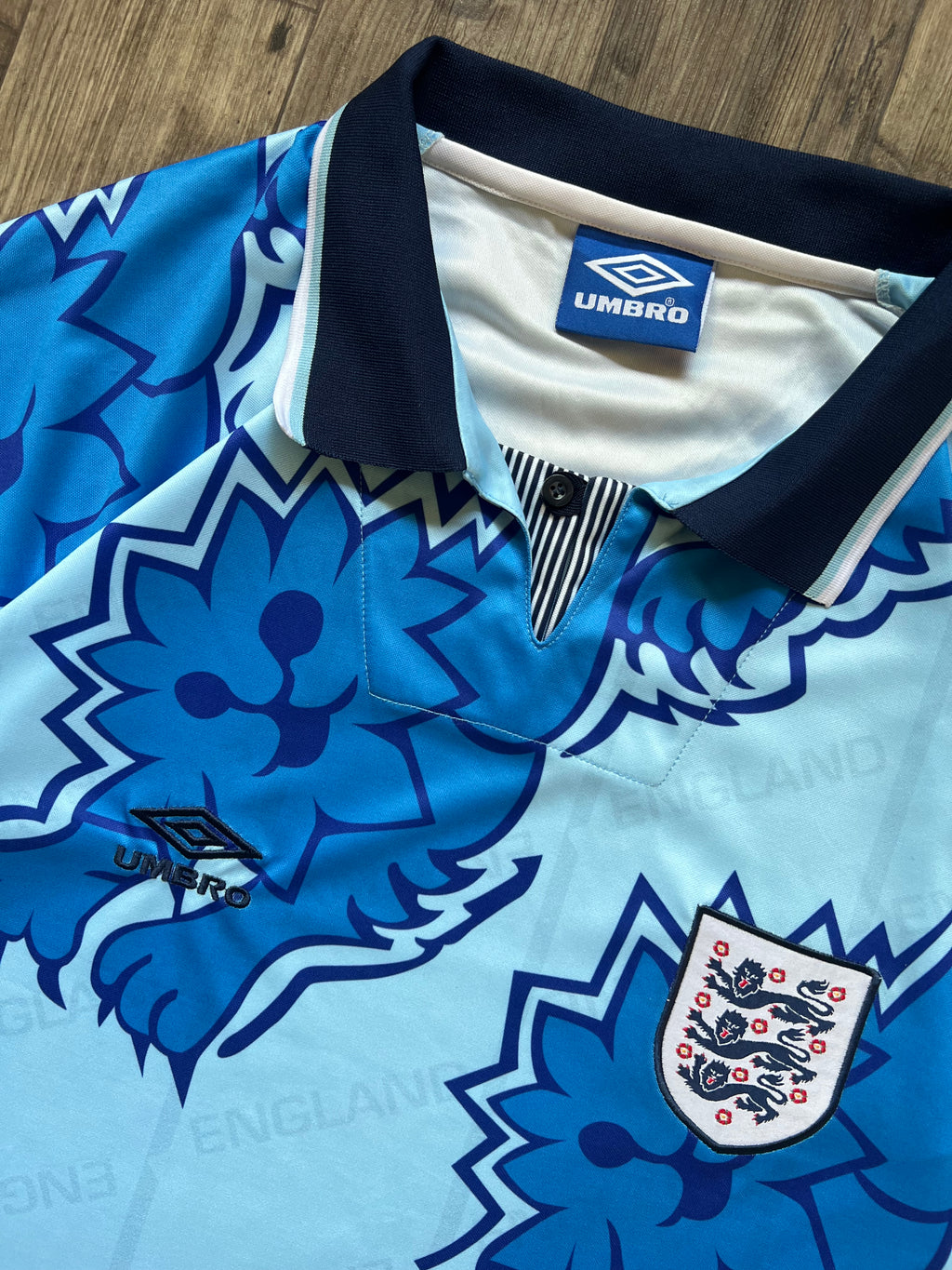 Retro England Umbro jersey 1992