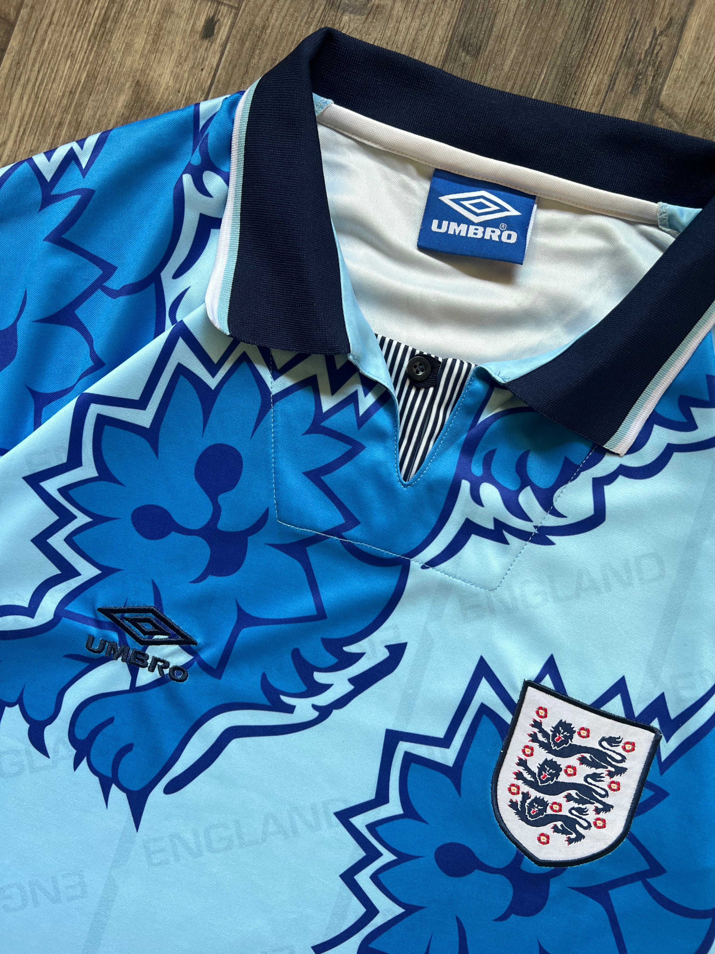 Retro England Umbro jersey 1992